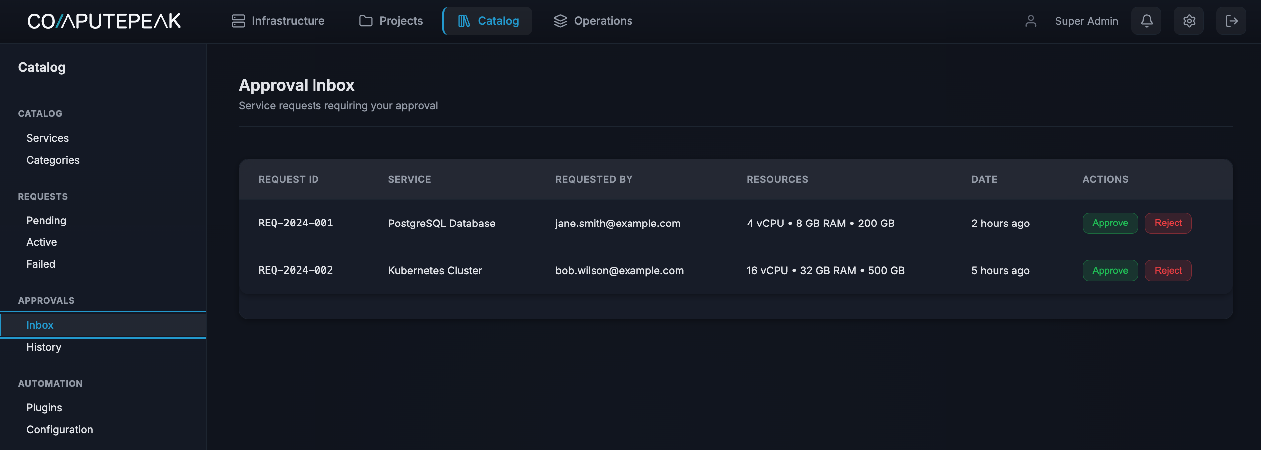 Step 3 — Service Approval